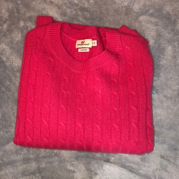 Vineyard Vines Sweaters - Bright pink cable-knit cashmere sweater